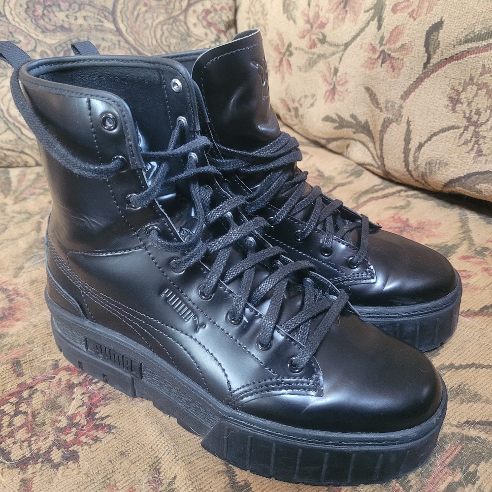 Puma Women's Black Platform Sneakers